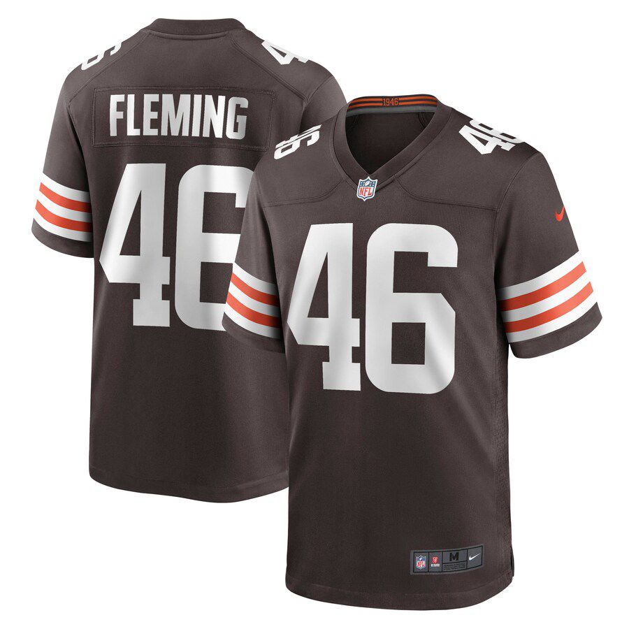 Men Cleveland Browns #46 Don Fleming Nike Brown Retired Player NFL Jersey